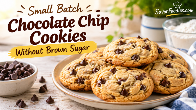 Small Batch Chocolate Chip Cookies Without Brown Sugar