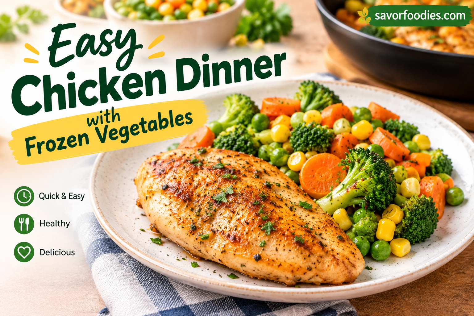Easy Chicken Dinner With Frozen Vegetables: A Simple Weeknight Meal