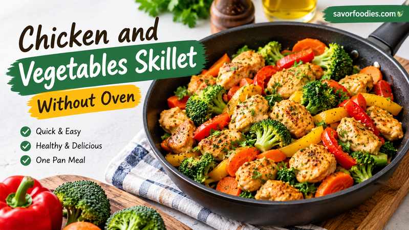Chicken and Vegetables Skillet Without Oven