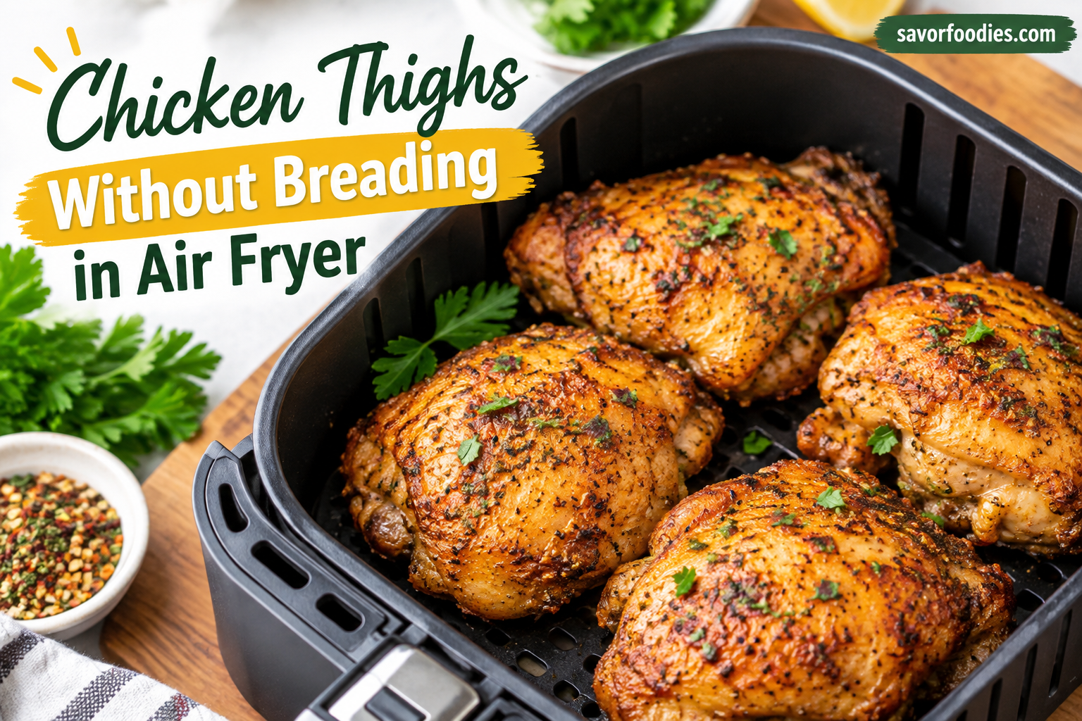 Chicken Thighs Without Breading in Air Fryer: Juicy, Crispy, and Easy