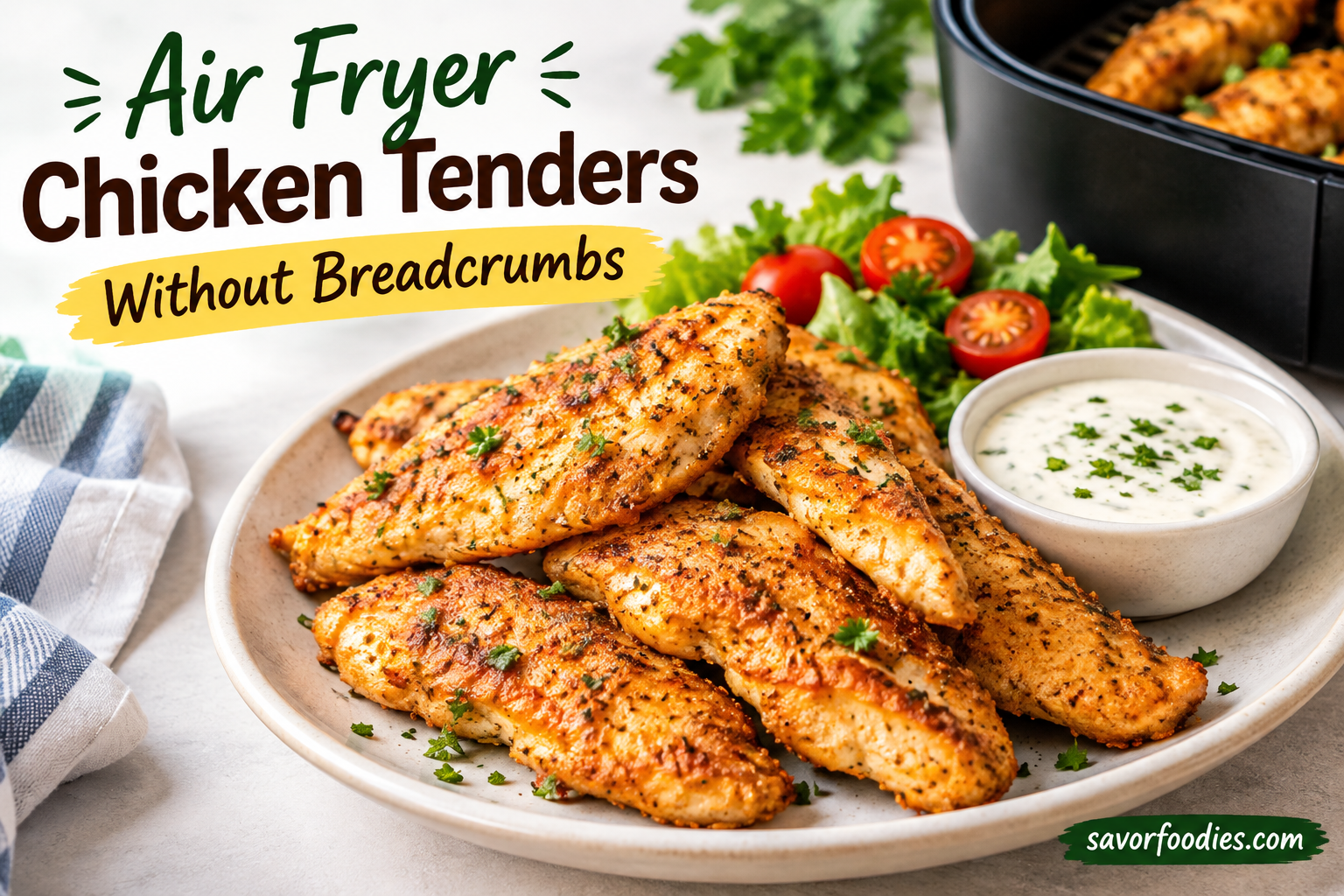 Air Fryer Chicken Tenders Without Breadcrumbs