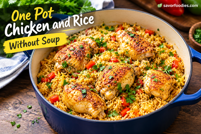 One Pot Chicken and Rice Without Soup