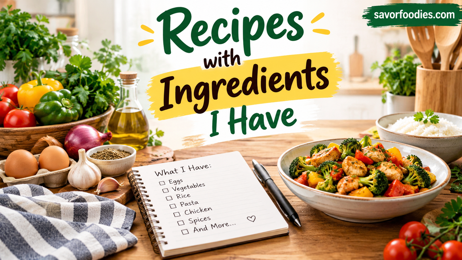 Recipes With Ingredients I Have: Easy Meals From What’s Already in Your Kitchen