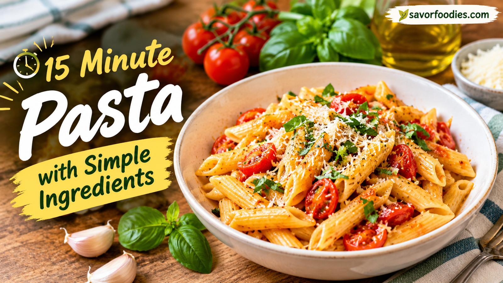 15 Minute Pasta With Simple Ingredients